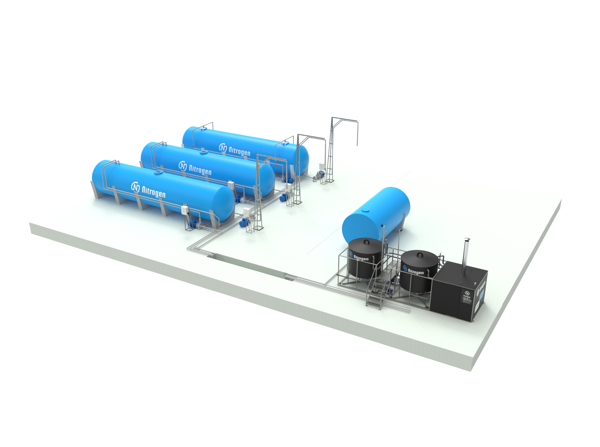 Система хранения 3x50 м3 и растворный узел «Raptor 2 АР» Nitrogen